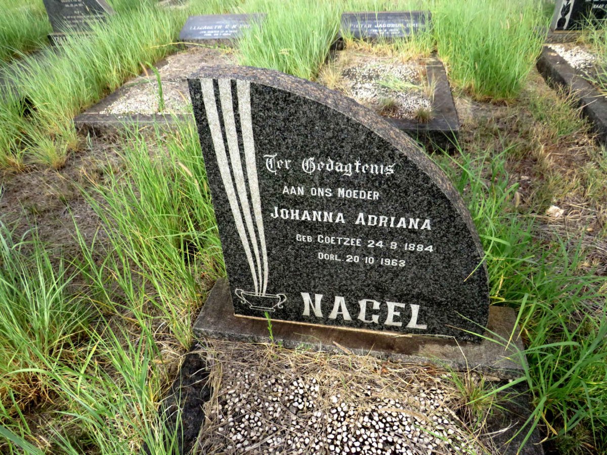 NAGEL Johanna Adriana nee COETZEE 1884-1963