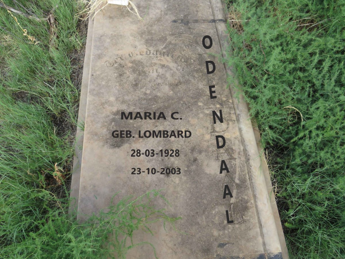 ODENDAAL Maria C. nee LOMBARD 1928-2003 _1