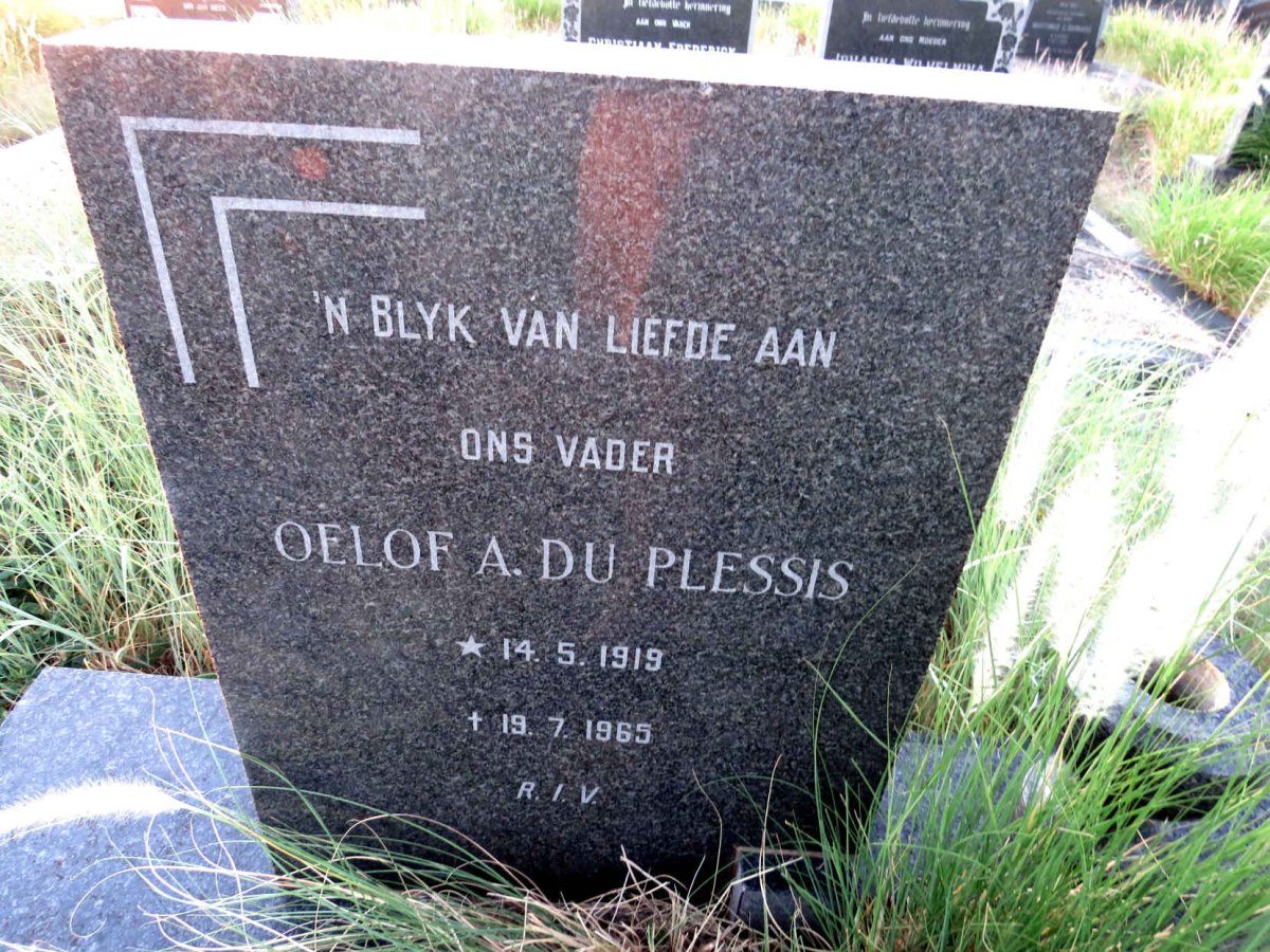 PLESSIS Oelof A., du 1919-1965 & Susara J.M. 1924-1992_1