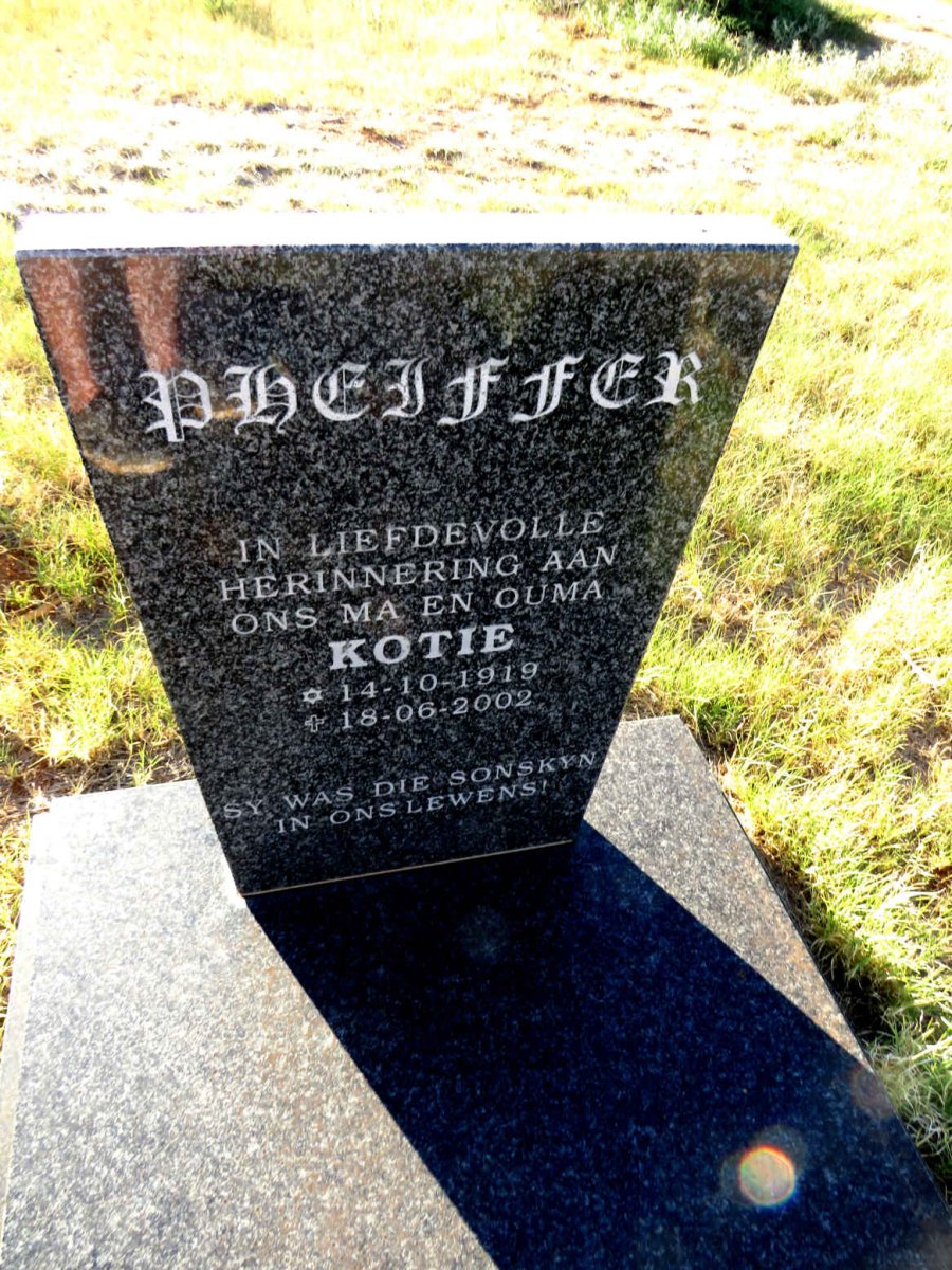 PHEIFFER Kotie 1919-2002