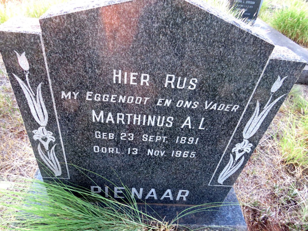 PIENAAR Marthinus A.L. 1891-1965