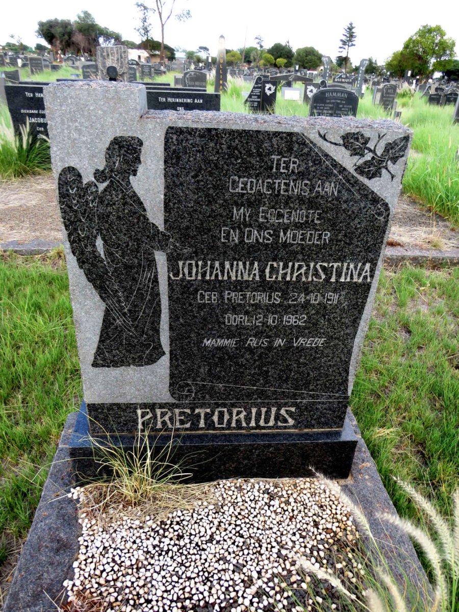 PRETORIUS Johanna Christina nee PRETORIUS 1911-1962