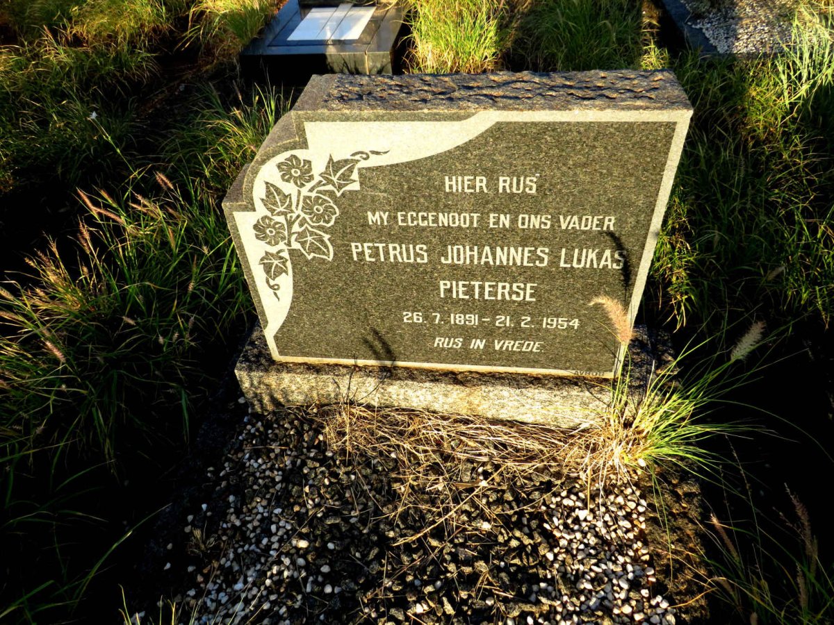 PIETERSE Petrus Johannes Lukas 1891-1954