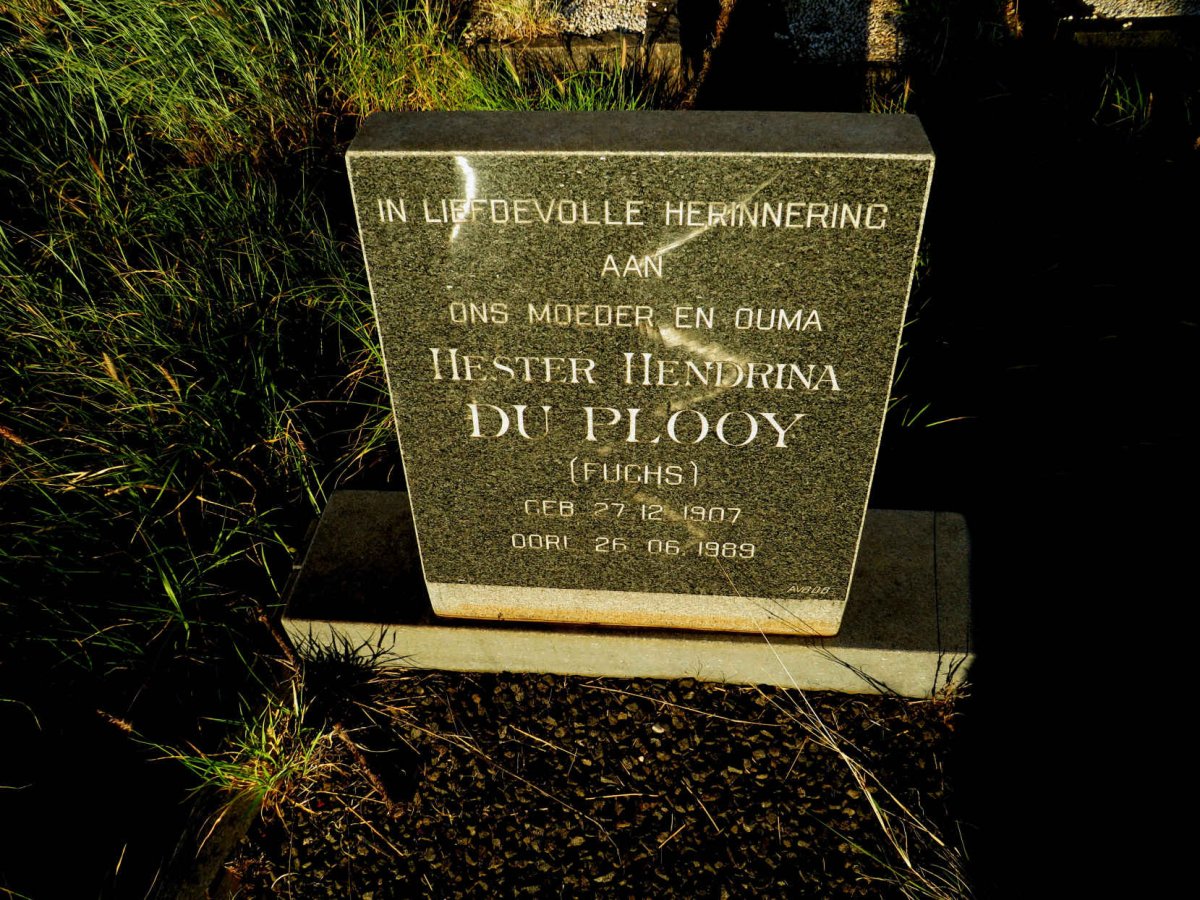PLOOY Hester Hendrina, du nee FUCHS 1907-1989