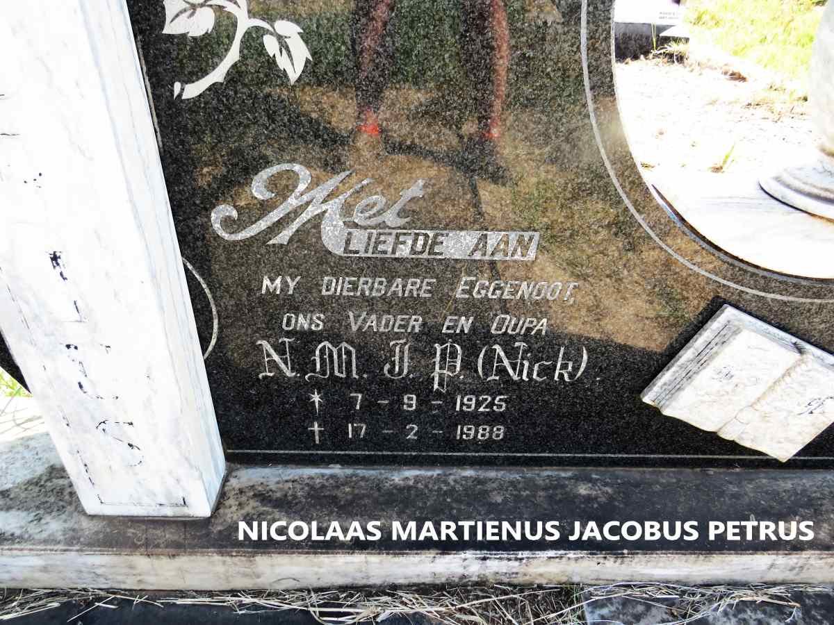 PRETORIUS Nicolaas Martienus Jacobus Petrus 1925-1988 & Carolina Fredrika KRIEL 1926-2007_3