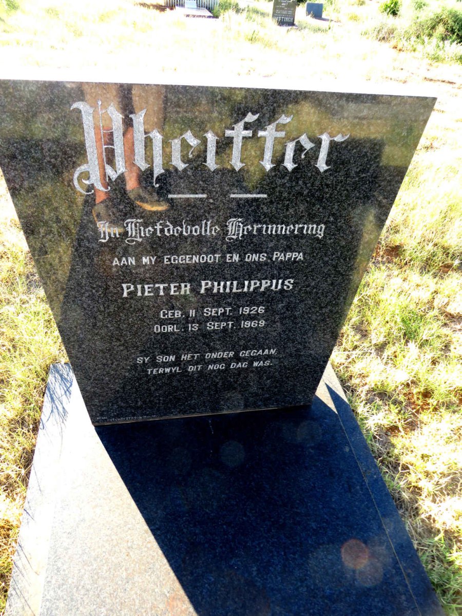 PHEIFFER Pieter Philippus 1926-1969
