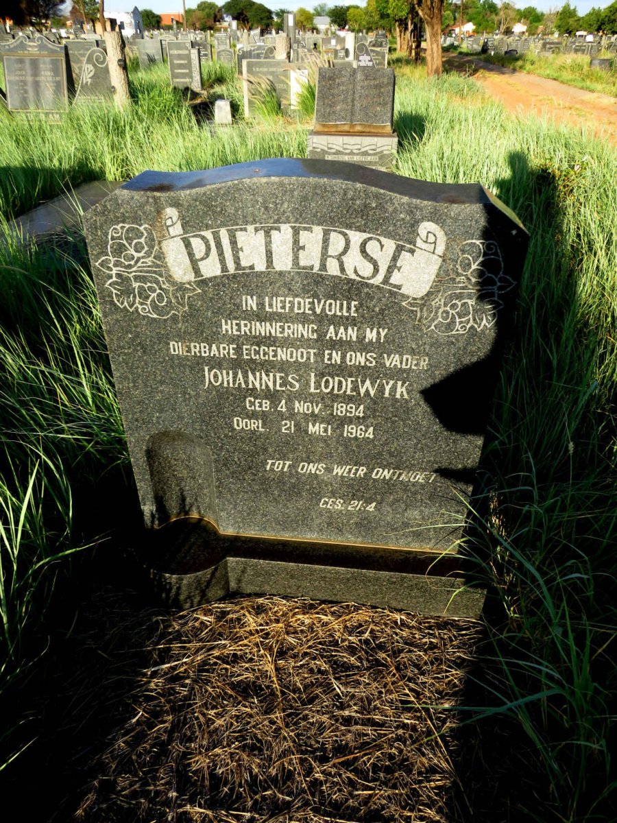 PIETERSE Johannes Lodewyk 1894-1964