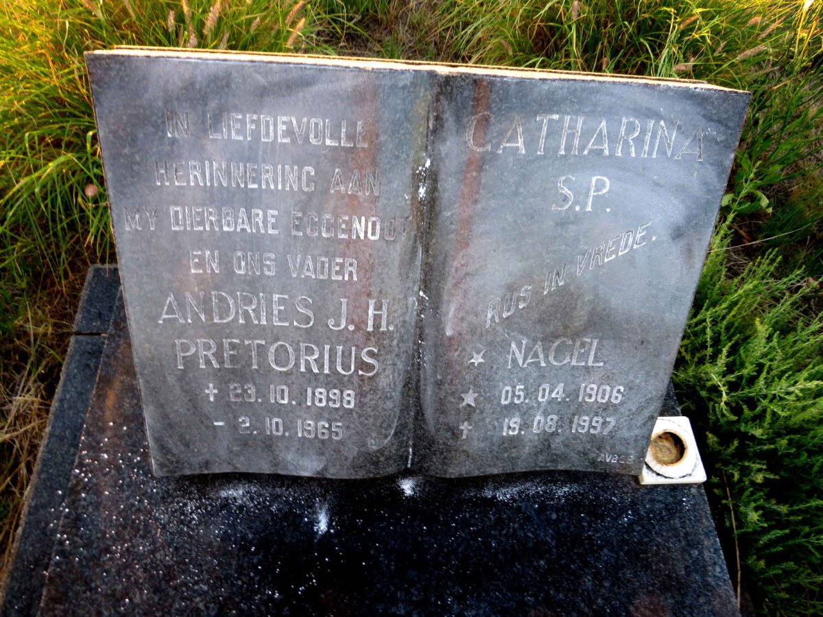 PRETORIUS Andries J.H. 1898-1965 & Catharina S.P. NAGEL 1906-1997