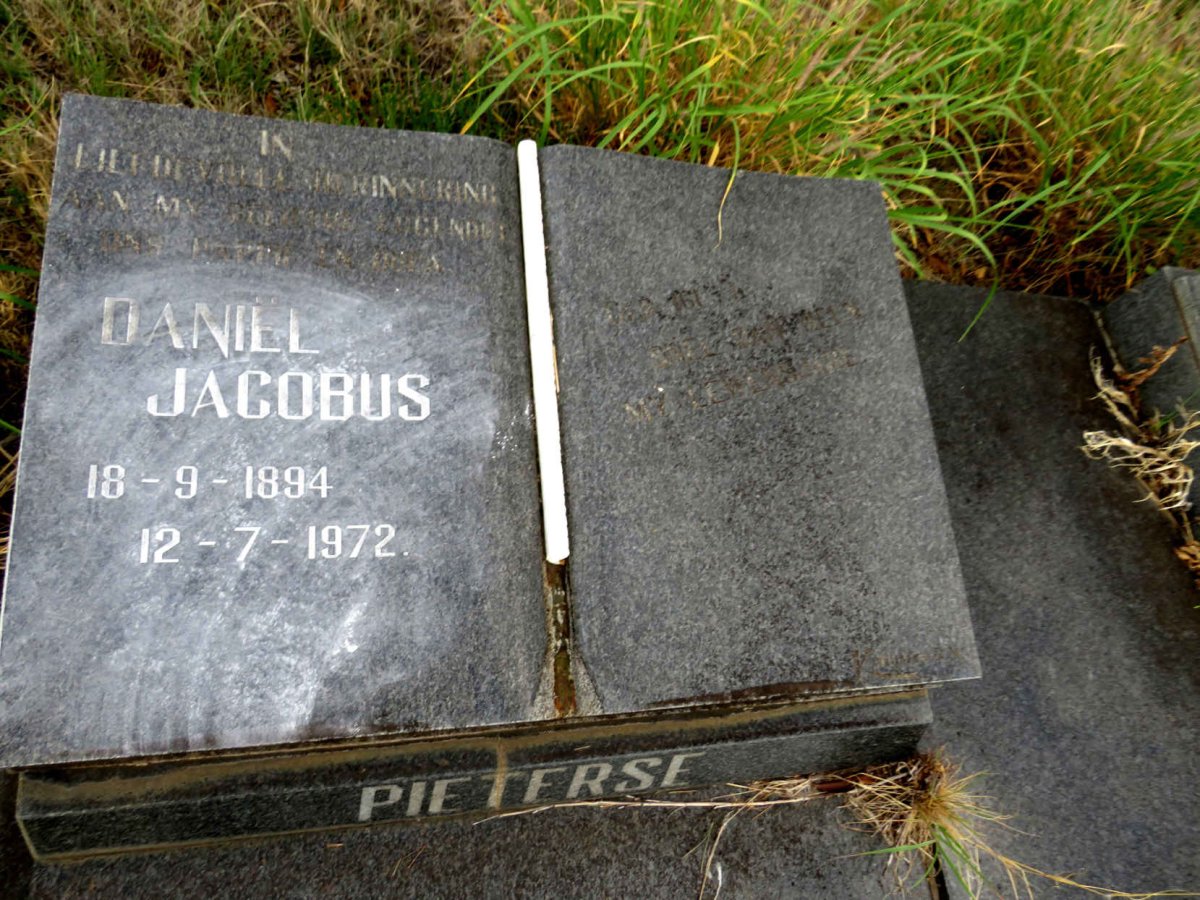 PIETERSE Danill Jacobus 1894-1972