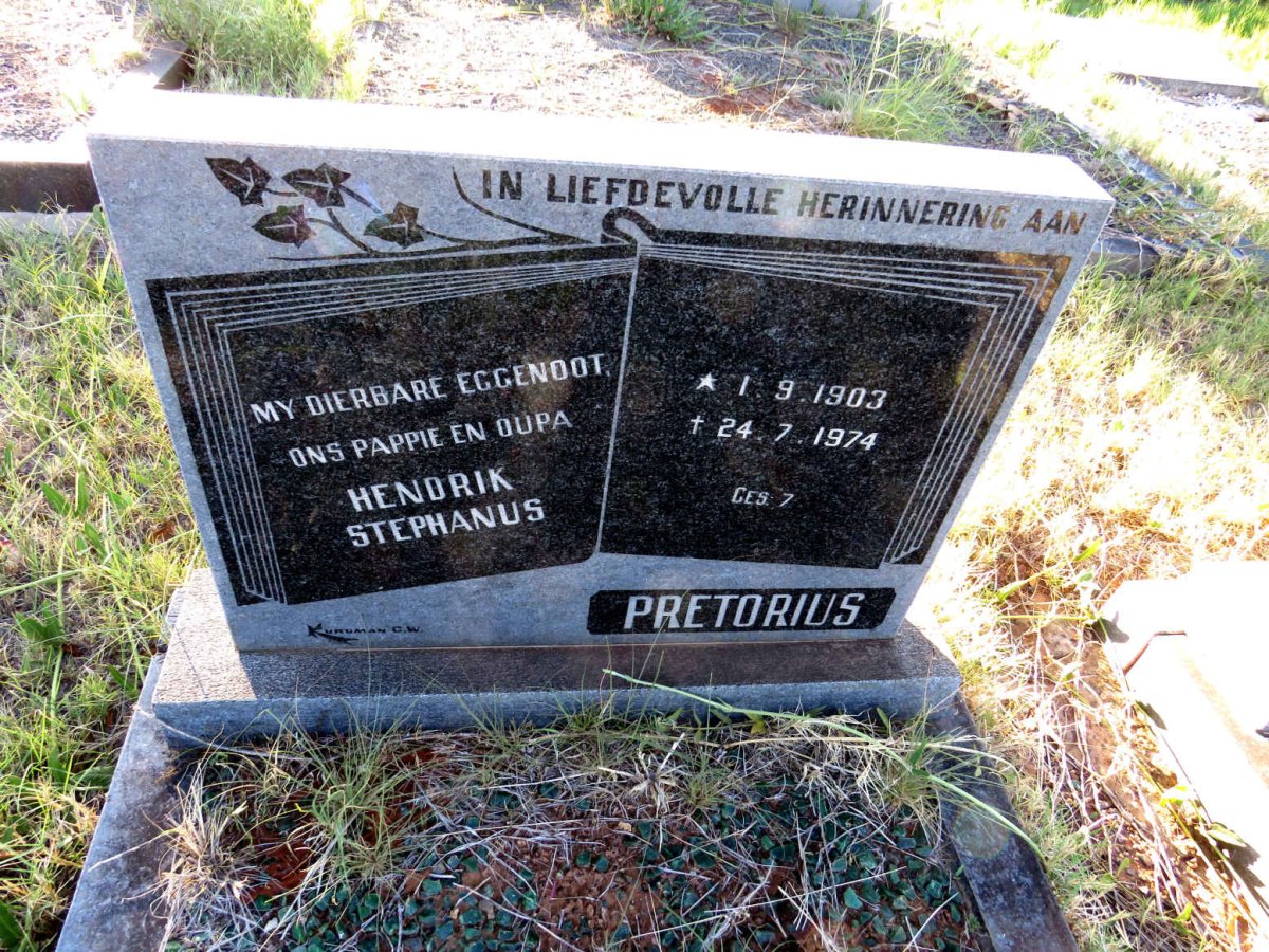 PRETORIUS Hendrik Stephanus 1903-1974