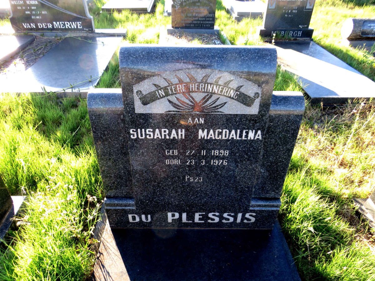 PLESSIS Susarah Magdalena, du 1898-1976