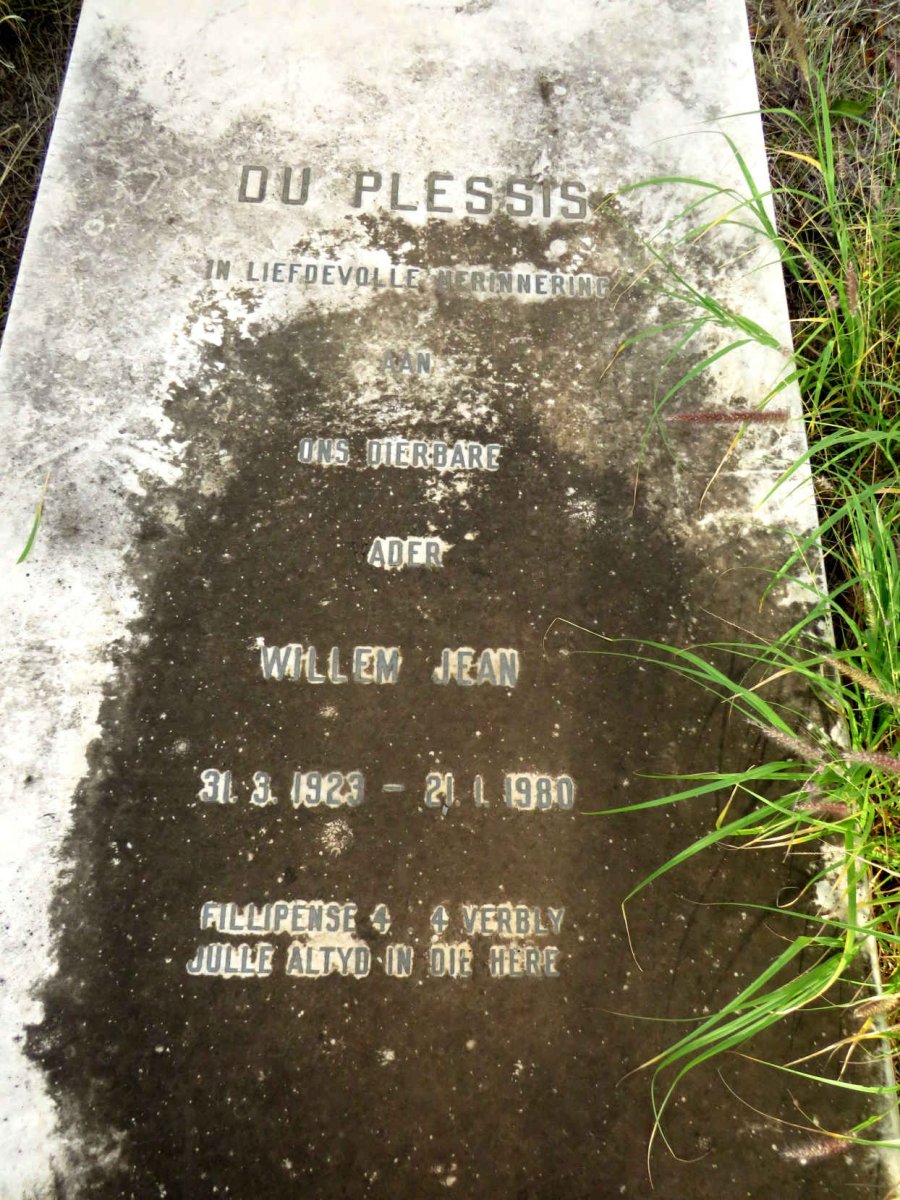 PLESSIS Willem Jean, du 1923-1980 