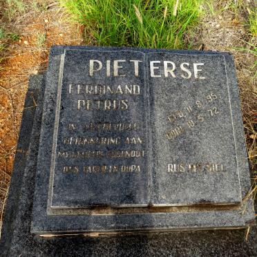 PIETERSE Ferdinand Petrus 1895-1972