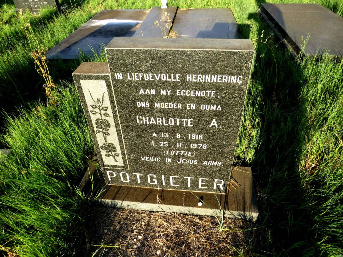POTGIETER Charlotte A. 1918-1978