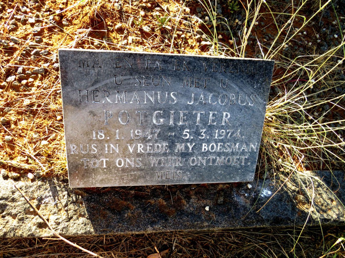 POTGIETER Hermanus Jacobus 1947-1974