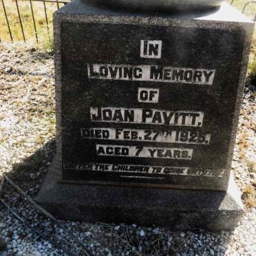 PAVITT Joan -1925