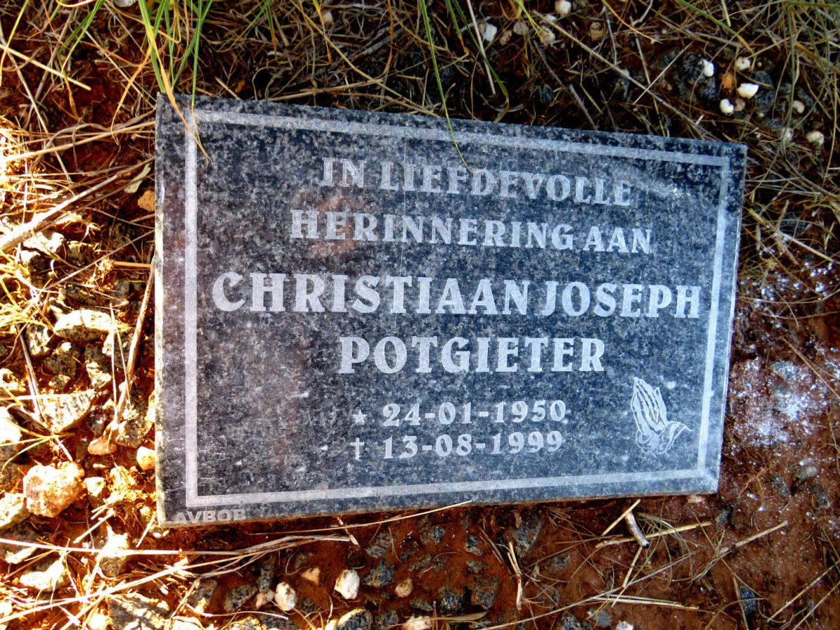 POTGIETER Christiaan Joseph 1950-1999