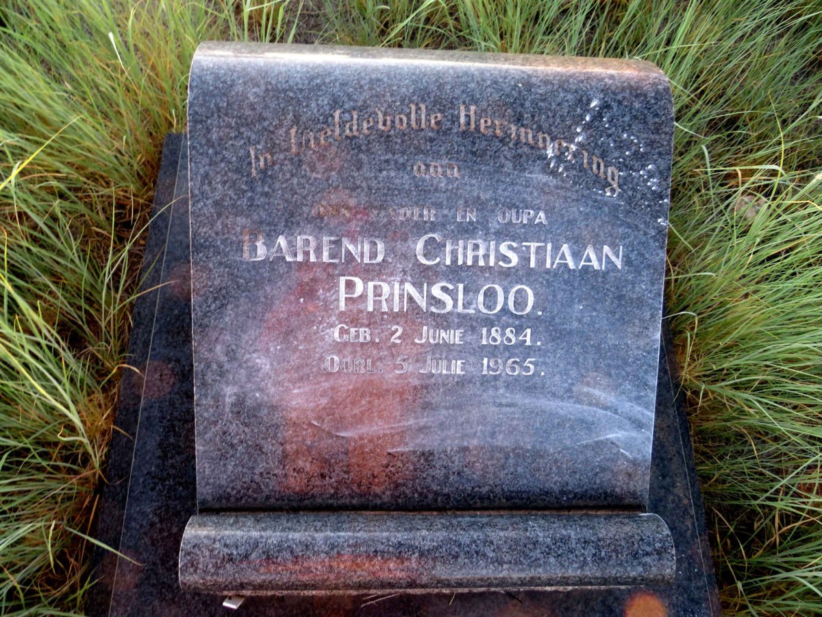 PRINSLOO Barend Christiaan 1884-1965