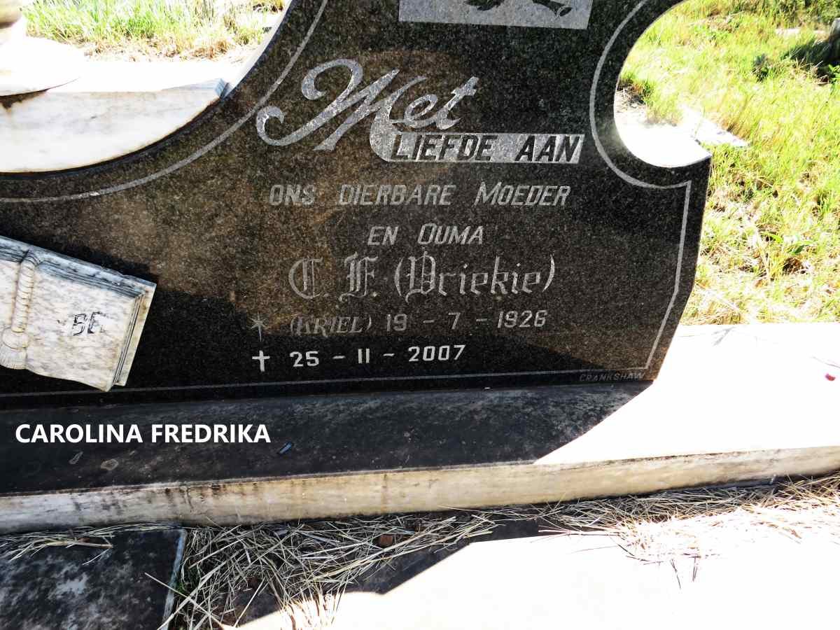 PRETORIUS Nicolaas Martienus Jacobus Petrus 1925-1988 & Carolina Fredrika KRIEL 1926-2007_2