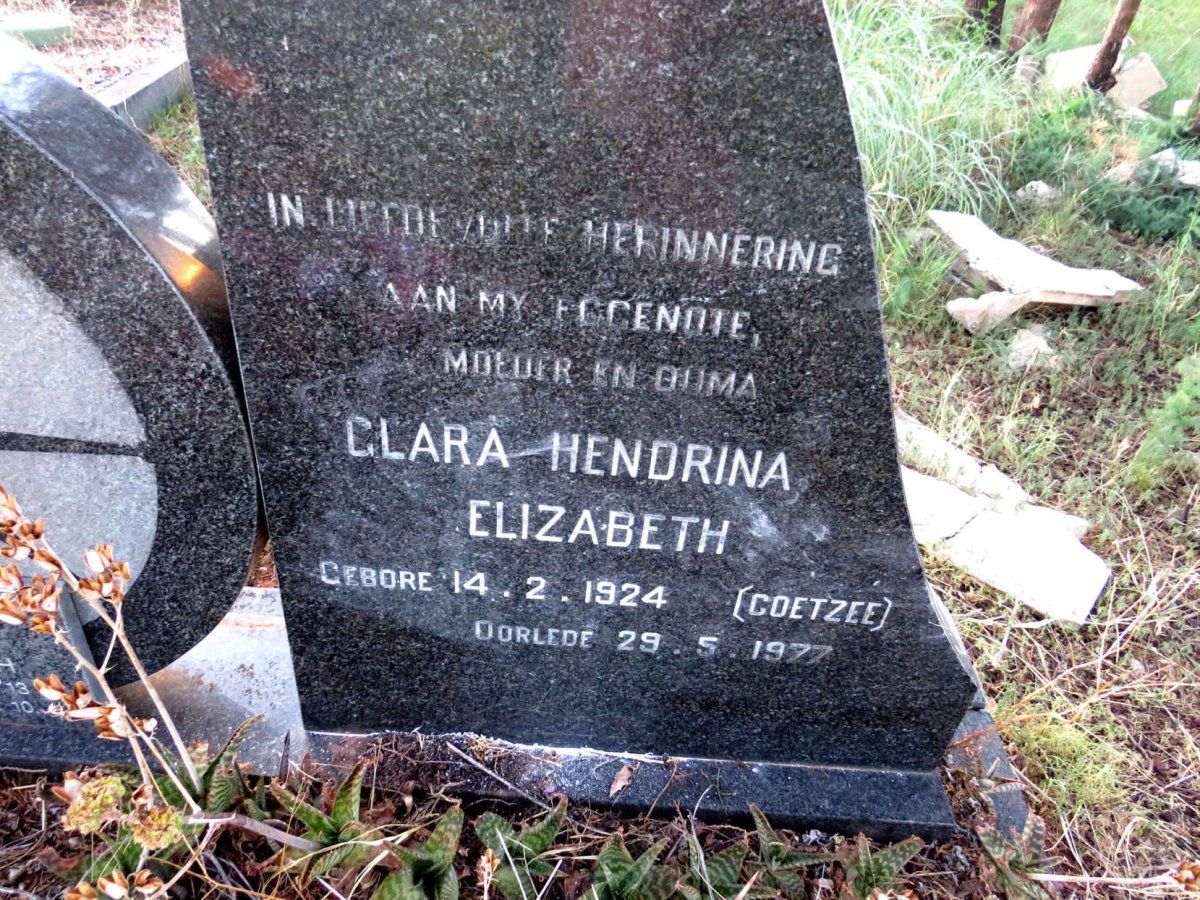 PAULSEN Hendrik Christoffel 1916-1990 & Clara Hendrina Elizabeth COETZEE 1924-1977 :: HATTINGH Jan Hendrik 1949-2021 & Susanna Jacoba 1947-2013_2