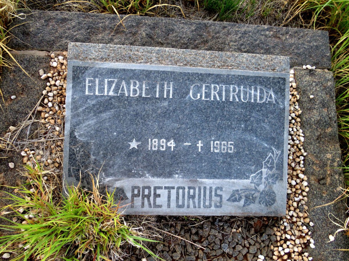 PRETORIUS Elizabeth Gertruida 1894-1965