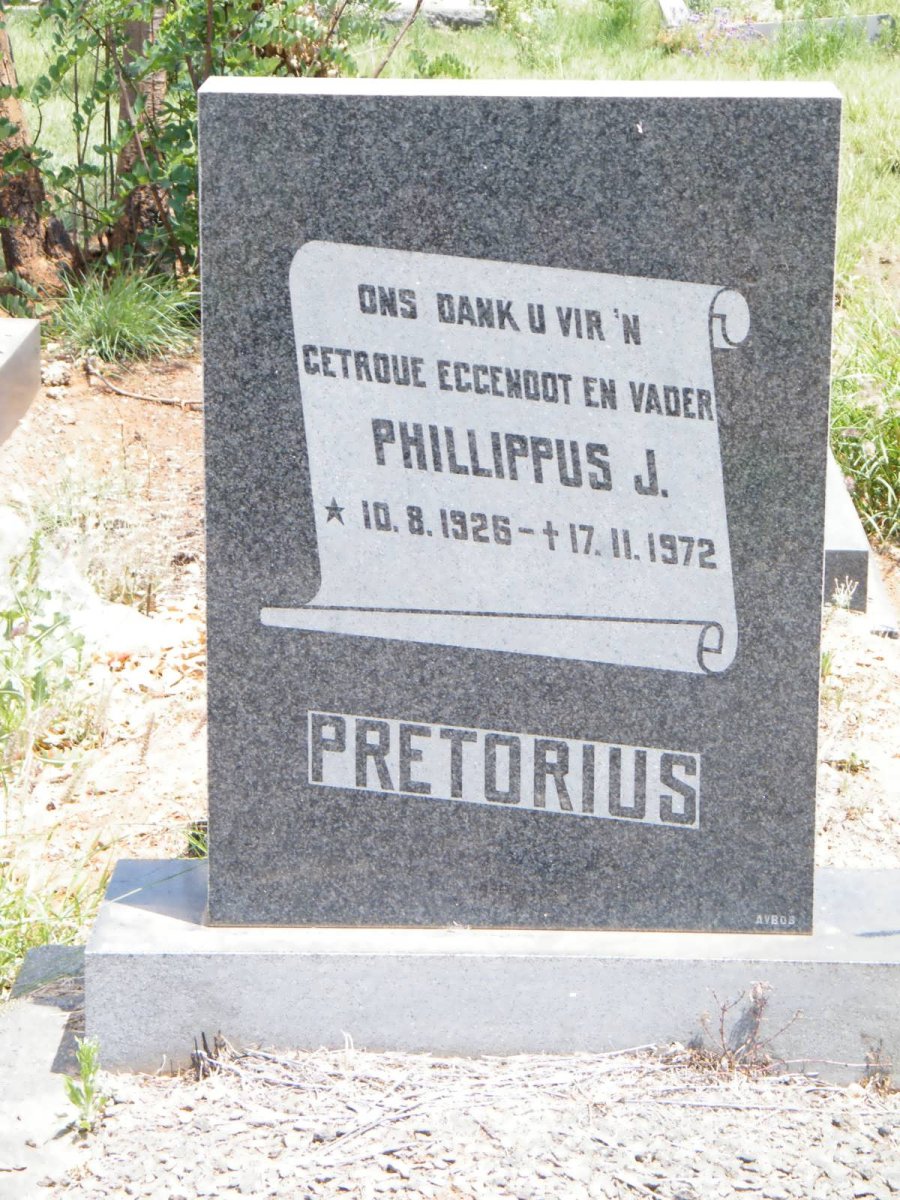PRETORIUS Phillippus J. 1926-1972