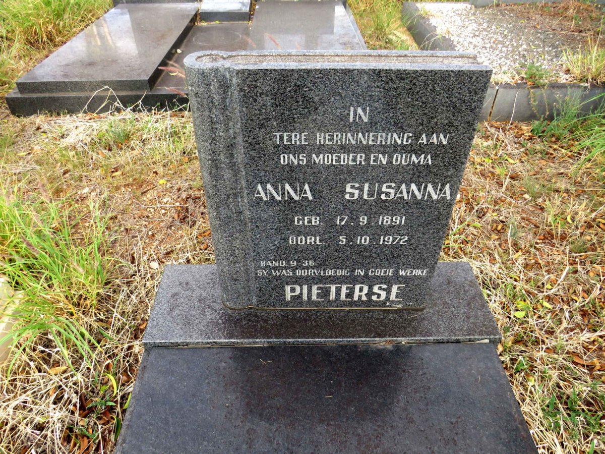 PIETERSE Anna Susanna 1891-1972