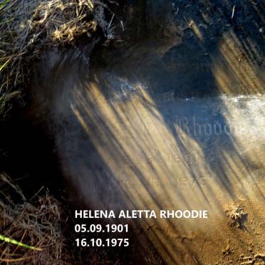RHOODIE Helena Aletta 1901-1975