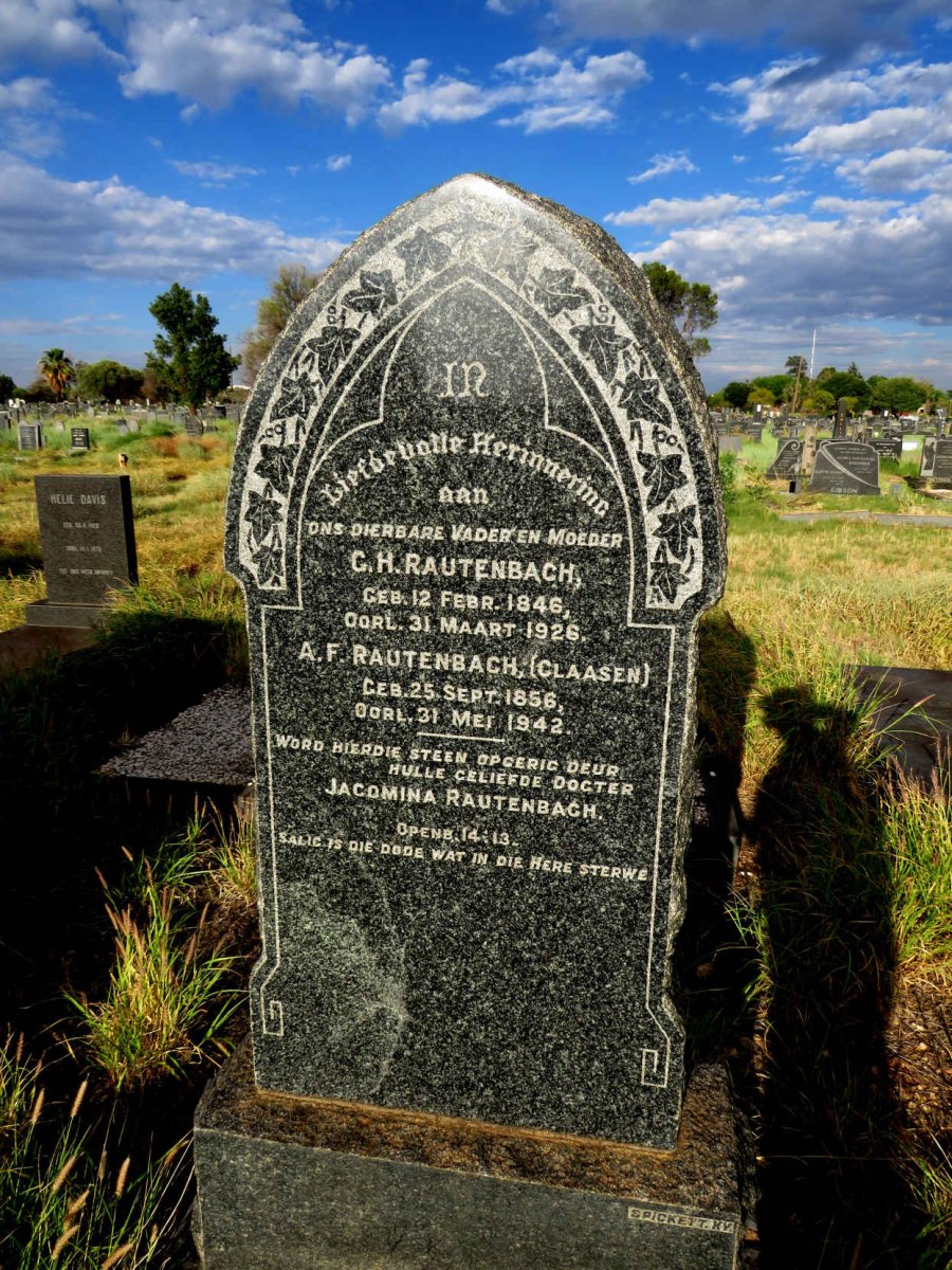 RAUTENBACH C.H. 1846-1926 & A.F. CLAASEN 1856-1942