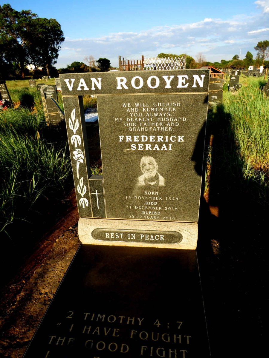 ROOYEN Frederick Seraai, van 1948-2015
