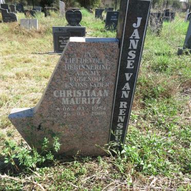 RENSBURG Christiaan Mauritz, Janse van 1954-2000
