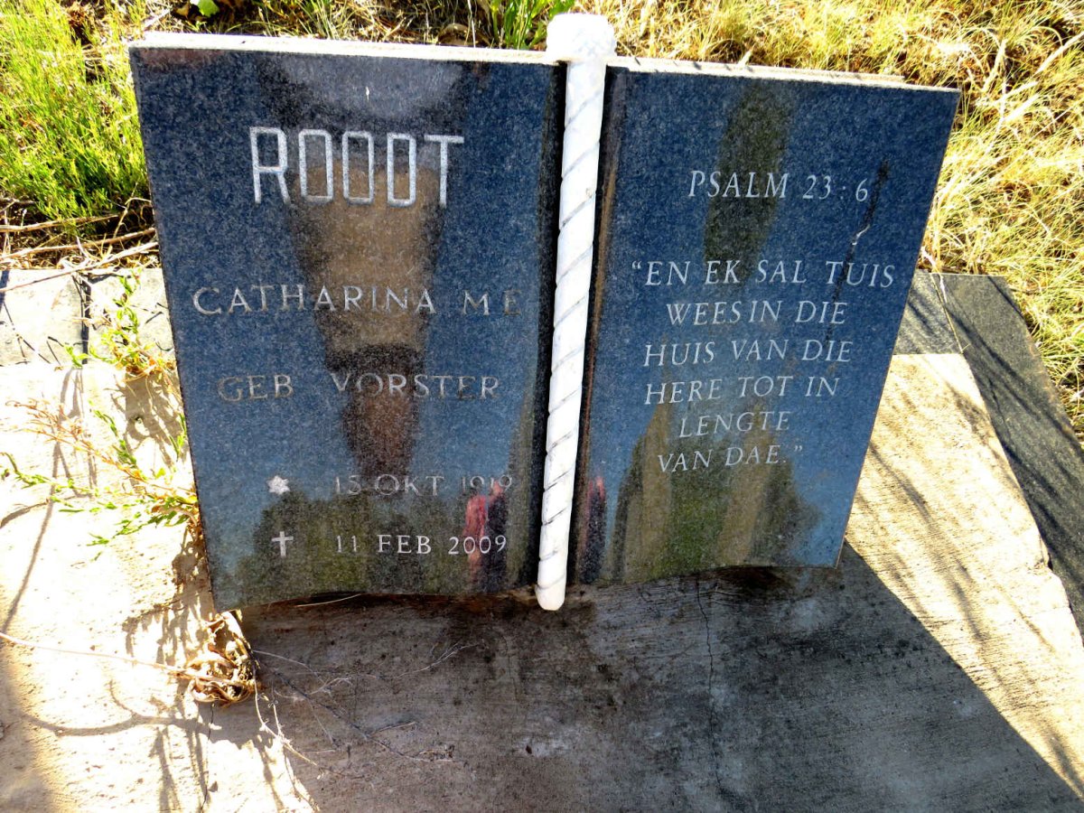 ROODT Catharina M. E. nee VORSTER 1919-2009