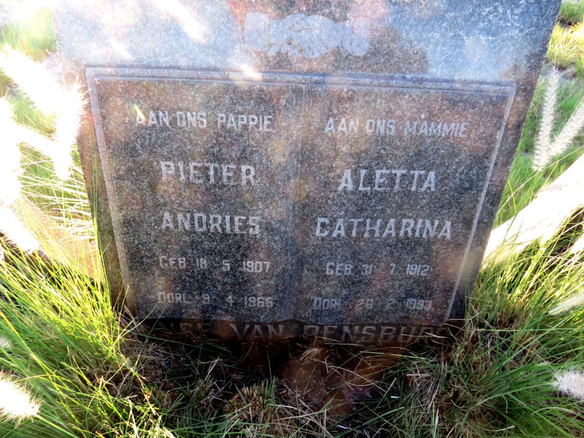 RENSBURG Pieter Andries, Janse van 1907-1966 & Aletta Catharina 1912-1993
