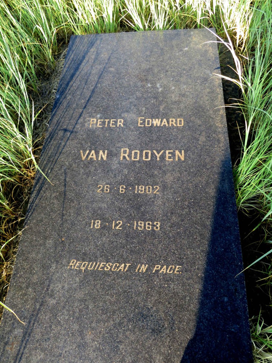 ROOYEN Peter Edward, van 1902-1963