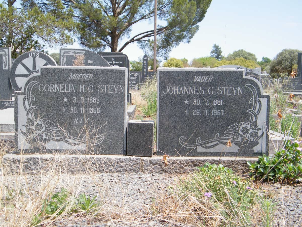 STEYN Johannes G. 1881-1967 &amp; Cornelia H.C. 1885-1966