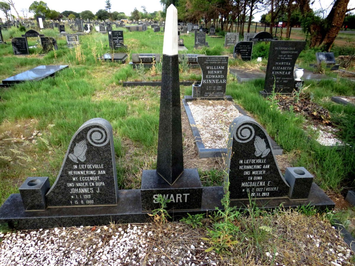SWART Johannes J. 1919-1980 & Magdalena E. VISSER 1922-2013