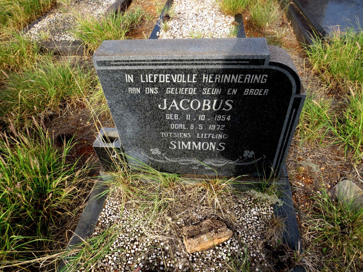 SIMMONS Jacobus 1954-1972