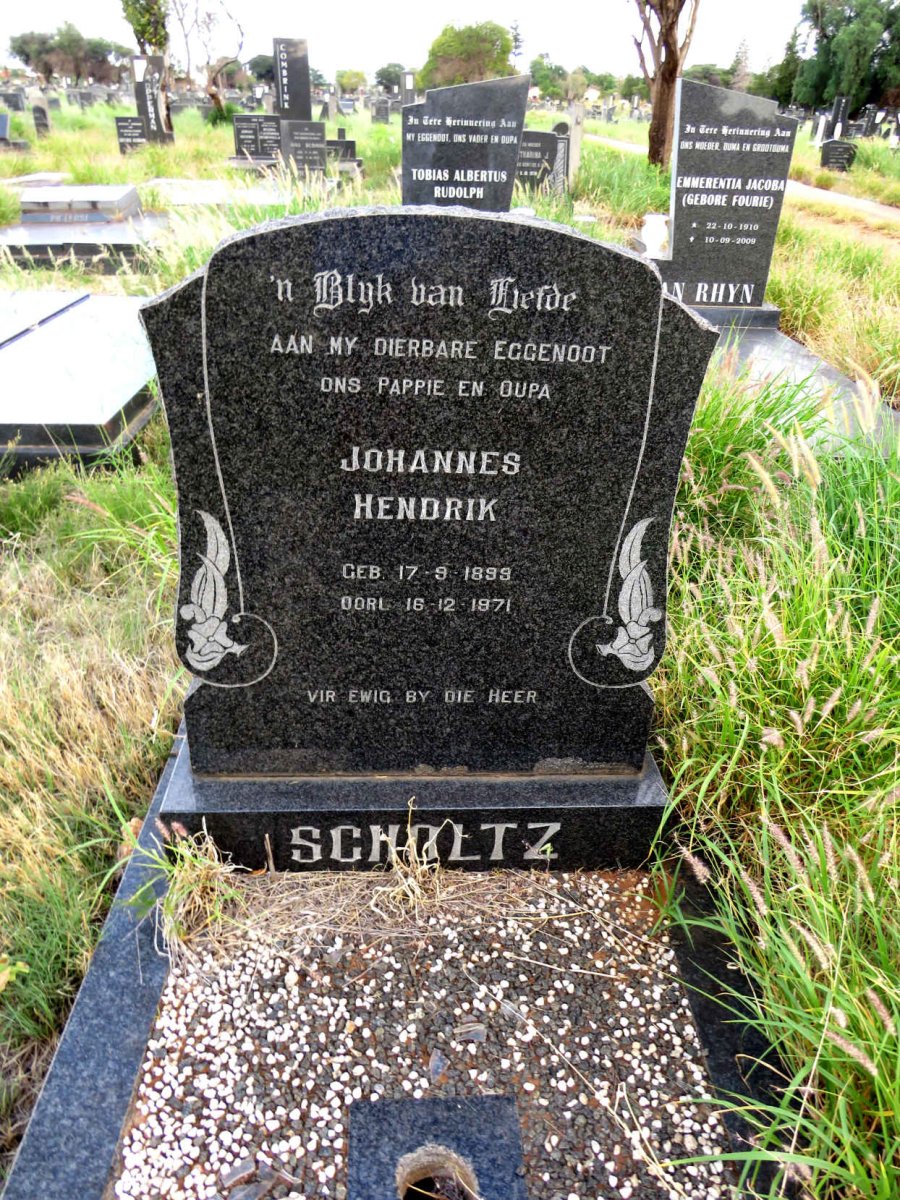 SCHOLTZ Johannes Hendrik 1899-1971