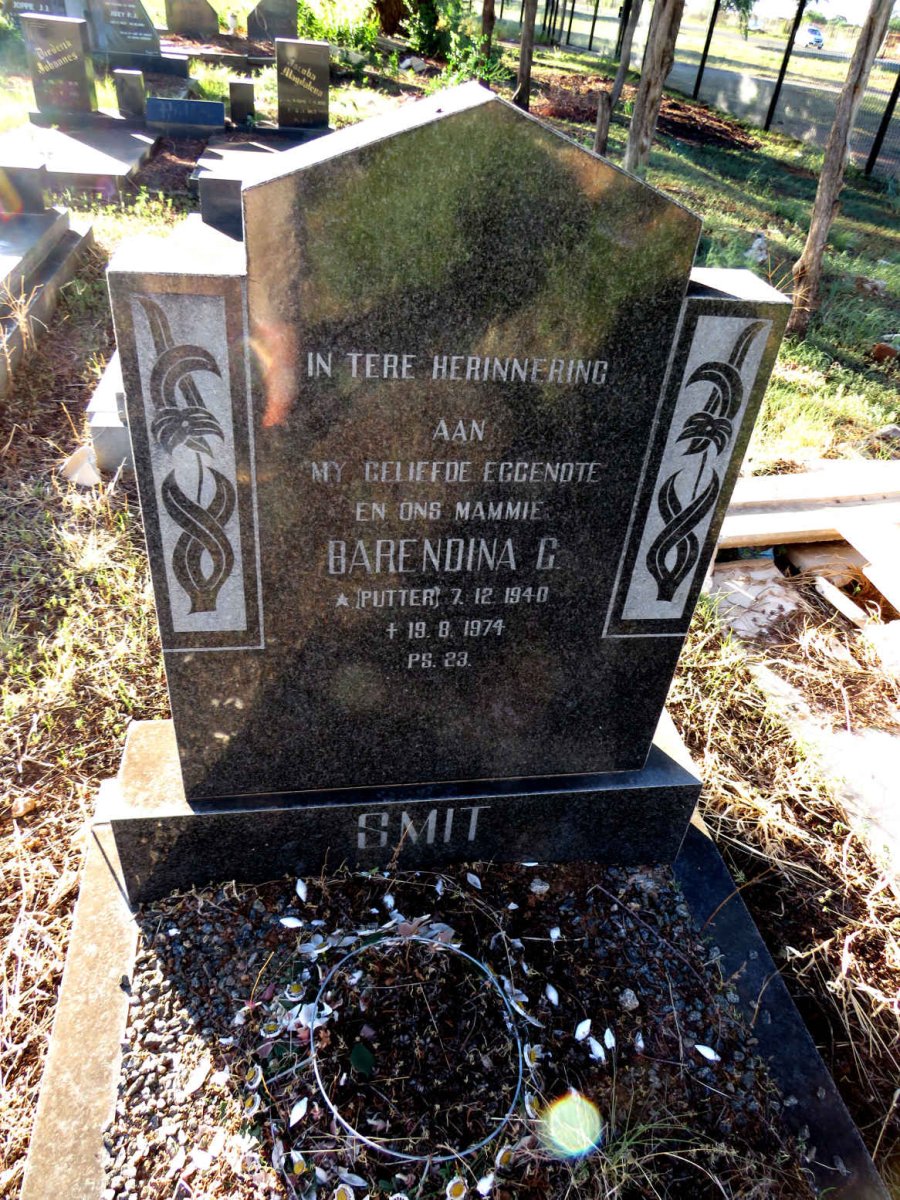 SMIT Barendina G. nee PUTTER 1940-1974