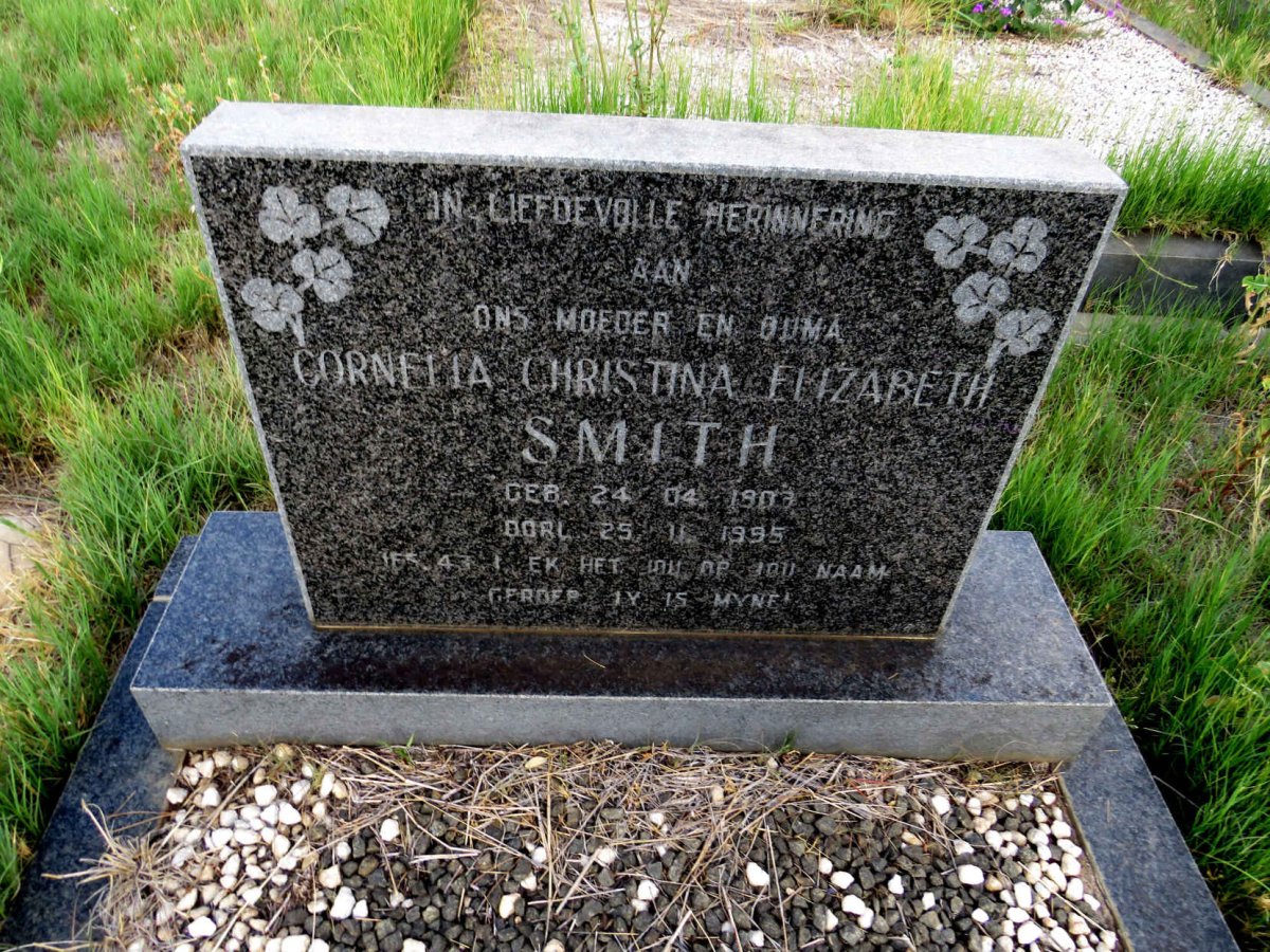 SMITH Cornelia Christina Elizabeth 1903-1995