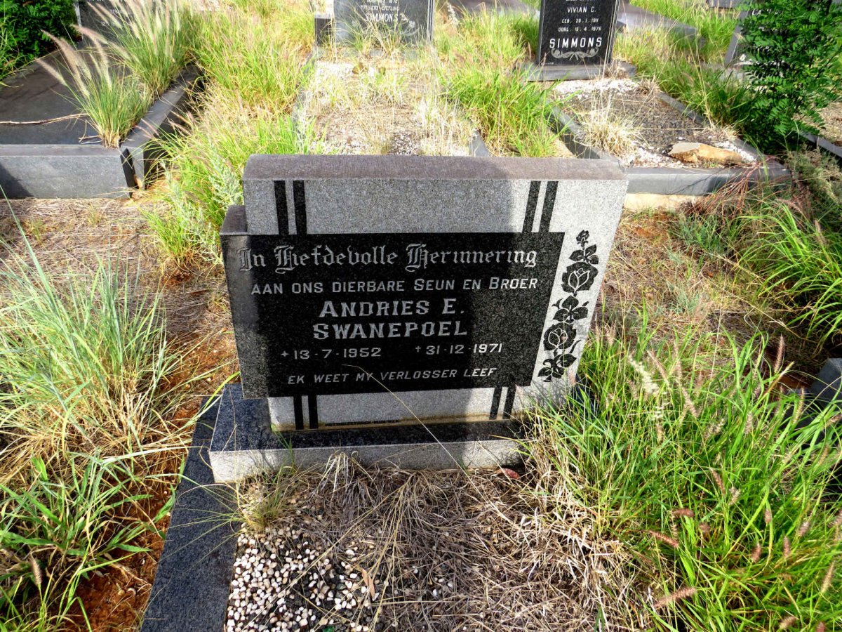 SWANEPOEL Andries E. 1952-1971