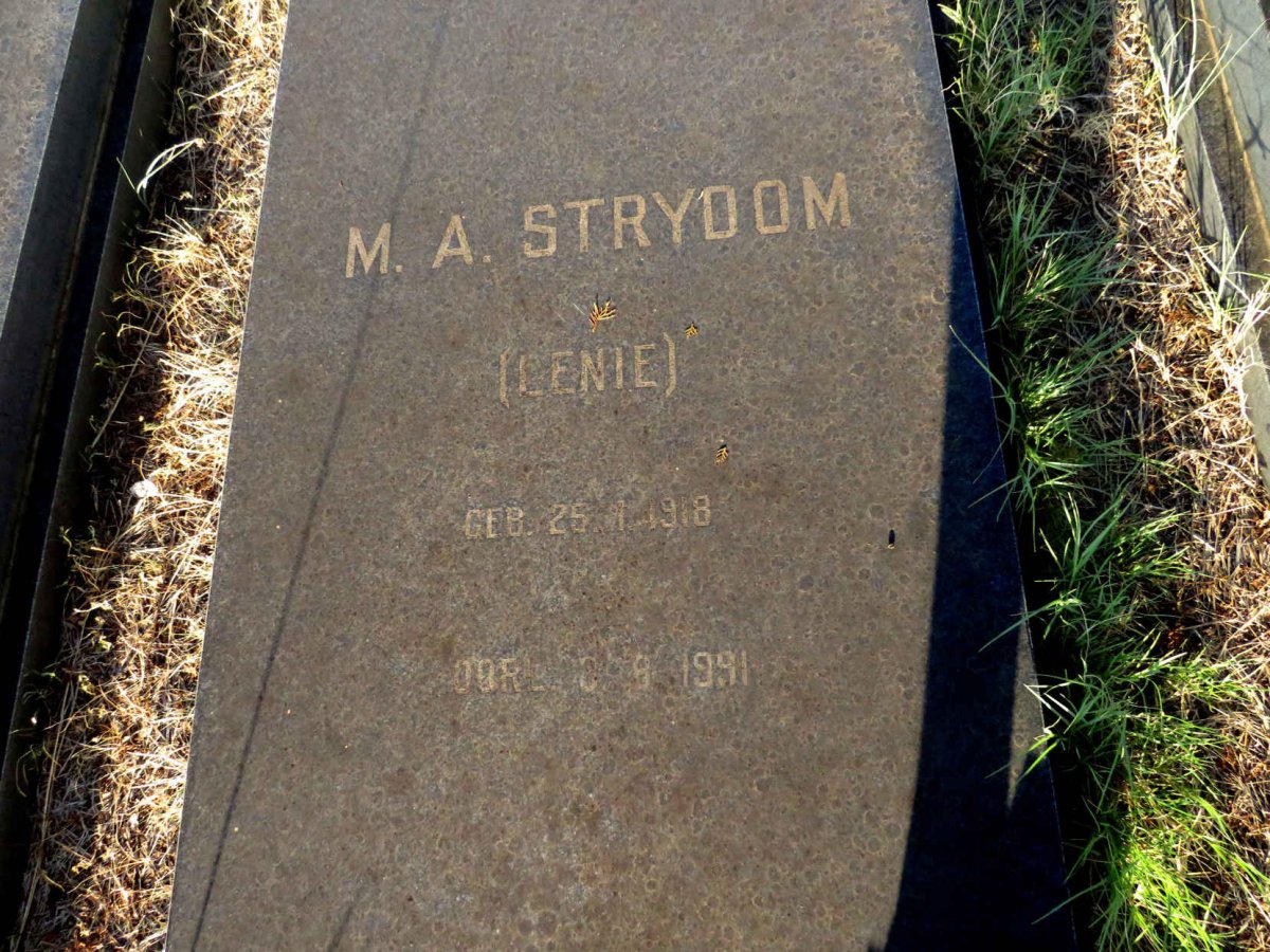 STRYDOM M.A. 1918-1991