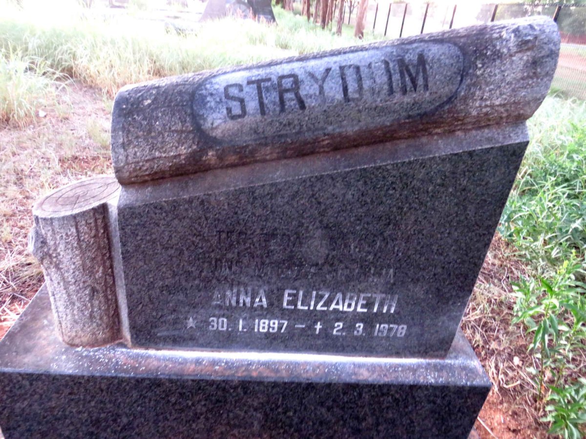 STRYDOM Anna Elizabeth 1897-1978