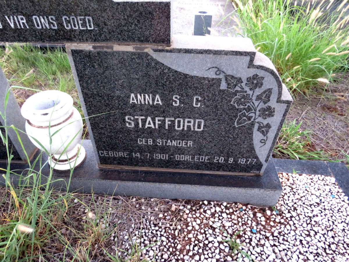 STAFFORD Gerhardus A. 1905-1989 & Anna S.C. STANDER 1901-1977_2