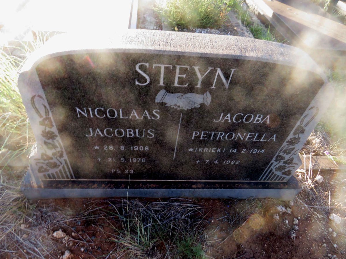 STEYN Nicolaas Jacobus 1908-1976 & Jacoba Petronella KRIEK 1914-1982
