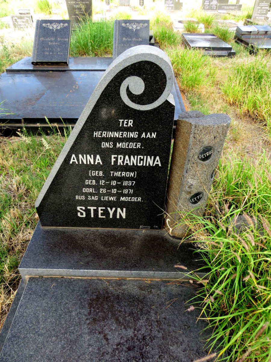 STEYN Anna Francina nee THERON 1897-1971