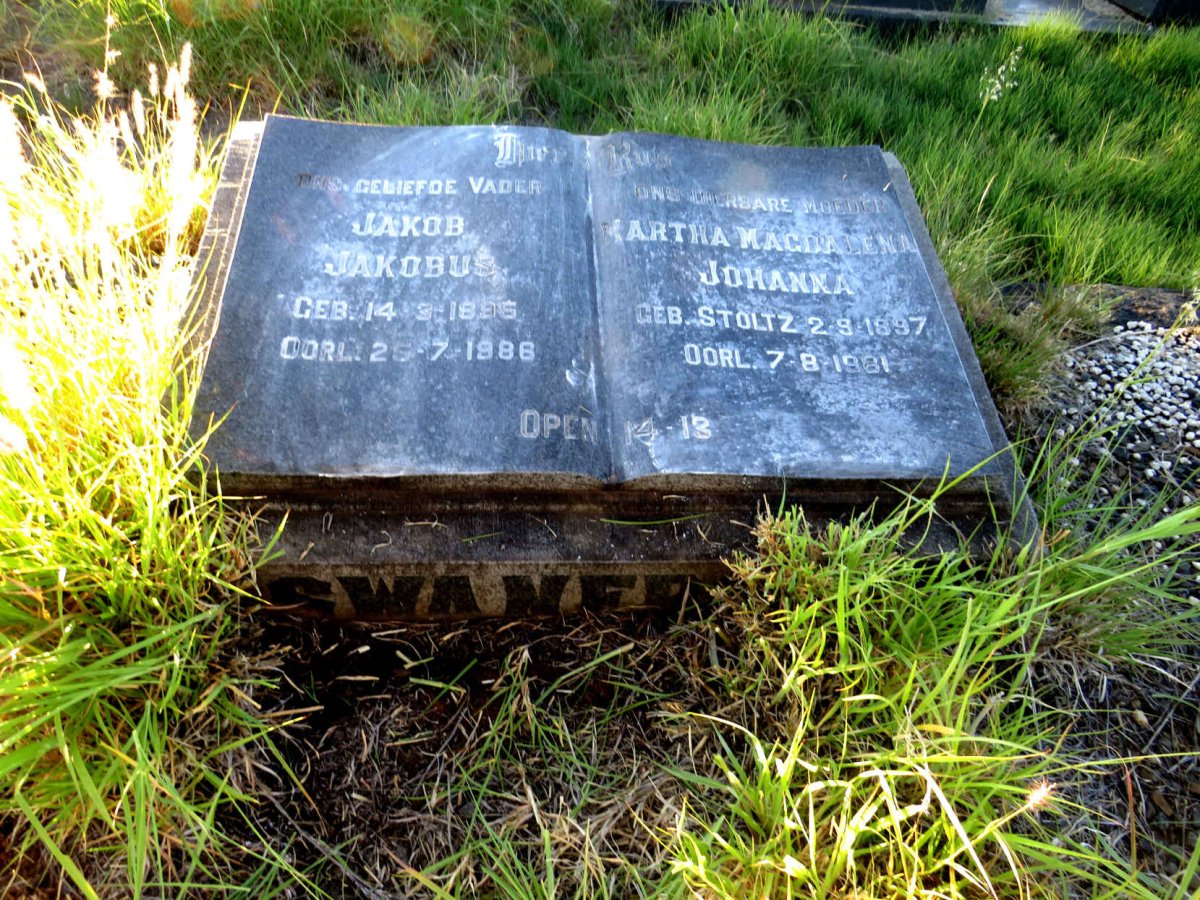 SWANEPOEL Jacob Jacobus 1895-1986 & Martha Magdalena Johanna STOLTZ 1897-1981