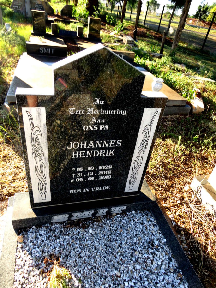 SMIT Johannes Hendrik 1929-2018