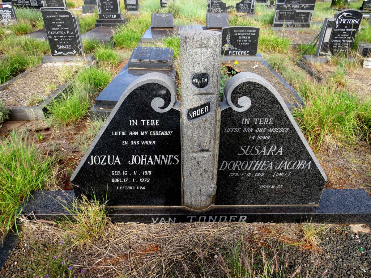 TONDER Jozua Johannes, van 1910-1972 & Susara Dorothea Jacoba SMIT 1913-