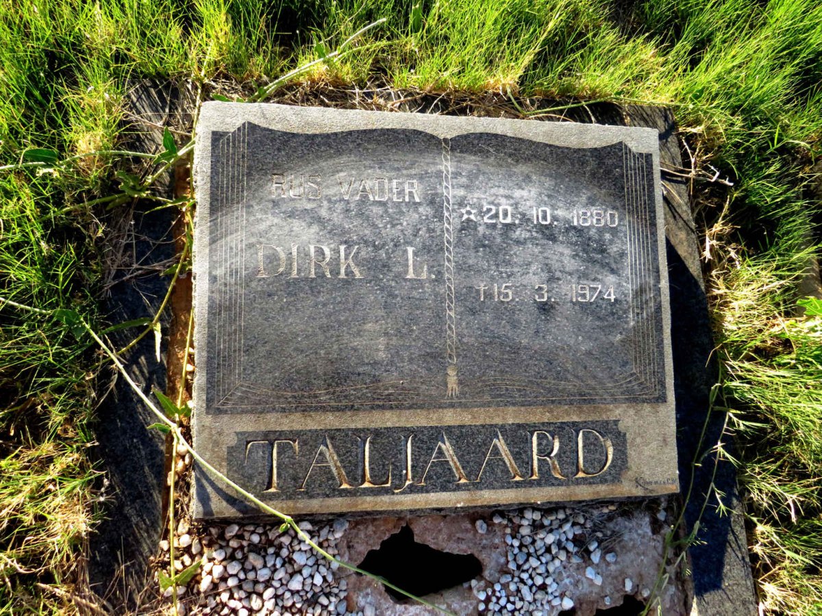 TALJAARD Dirk L. 1880-1974